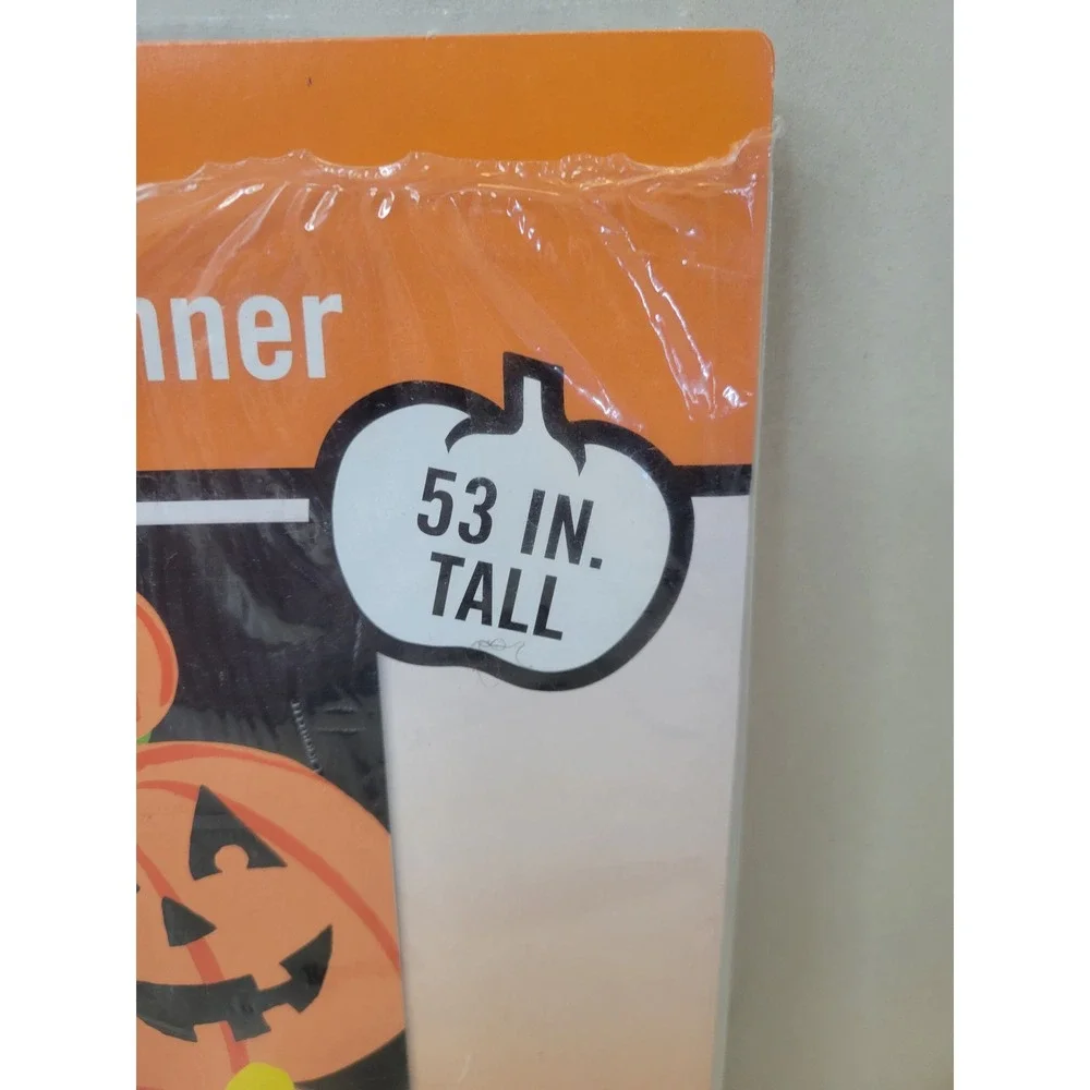Hallmark Party Express Halloween Banner 53 Inch Jack-O-Lantern Pumpkin Decor